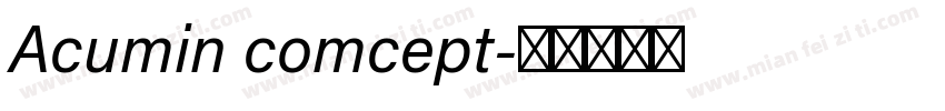 Acumin comcept字体转换